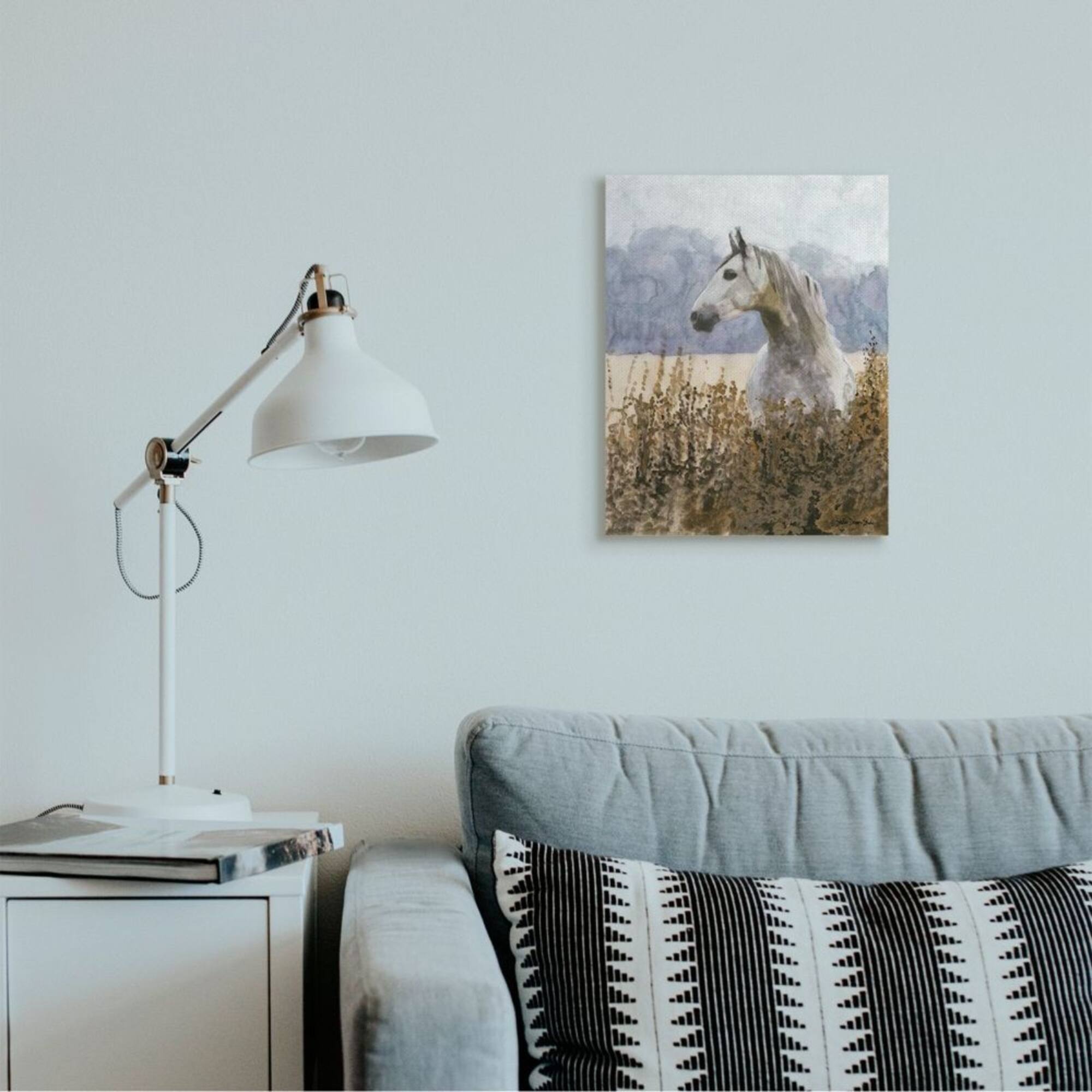 Stupell Industries Wild Horse in Tall Grass Canvas Wall Art